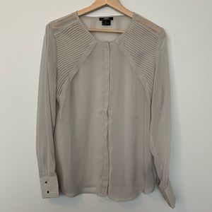 Mexx Sheer soft grey Blouse. Size 12